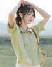 真維斯女裝2025夏季新款 日系甜美百搭寬松休閑娃娃領(lǐng)短袖襯衫LE 淺綠色8710 L 165/88A 曬單實(shí)拍圖