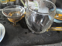 高茗日式公道杯玻璃茶具分茶器帶茶漏一體泡茶杯高端公杯茶海茶漏套裝 金色把公杯+茶漏400ml 曬單實(shí)拍圖
