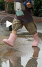 巴拉巴拉兒童雨鞋男童防滑防水寶寶雨靴女童水鞋男孩水靴幼兒防滑膠鞋套鞋 曬單實(shí)拍圖