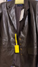 三彩2025春季西裝皮衣外套油蠟感PU寬肩摩登西服皇家港口小眾M 安可拉紅 M 160/84A 曬單實拍圖