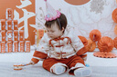 G.DUCKKIDS童裝嬰兒衣服春秋季周歲禮服女寶寶新中式套裝滿月百天生日抓周服 紅色-春秋款 80cm 碼建議75-9-12月 曬單實拍圖