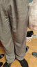 羅蒙（ROMON）亞麻褲子男冰絲薄款速干透氣松弛舒適棉麻抽繩男裝休閑褲 灰 4XL 曬單實拍圖