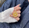興穎古法金包銀旋轉(zhuǎn)八寶羅盤項(xiàng)鏈吊墜女鏤空鑲鉆圓牌掛墜鎖骨毛衣鏈 金1.2克-總重約14克-大號(hào)旋轉(zhuǎn)八寶羅盤 曬單實(shí)拍圖