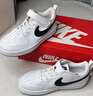 耐克（NIKE）童鞋男女童 25夏季新款運(yùn)動(dòng)鞋COURT低幫板鞋透氣舒適魔術(shù)貼休閑鞋 熊貓黑白-104 33.5 鞋內(nèi)長(zhǎng)21厘米 曬單實(shí)拍圖
