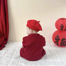 G. DUCKKIDS新生嬰兒衣服開春外出服男寶寶春裝針織連體衣嬰幼兒毛衣嬰童哈衣 紅色寶寶單層爬服 73cm (建議14-17斤) 曬單實(shí)拍圖