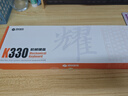 機械革命 耀·K330機械鍵盤 有線鍵盤 游戲鍵盤 104鍵混彩背光鍵盤 全鍵無沖 電腦鍵盤 白藍色 青軸 曬單實拍圖