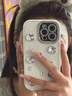 穹燃適用蘋果16promax手機殼新款閃鉆KT貓iPhone16pro高級感全包雙面鑲鉆15網(wǎng)紅高檔奢華保護套女外殼 【白色】奶油紋雙面鑲鉆 iPhone 15 Pro Max 曬單實拍圖