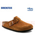 BIRKENSTOCK勃肯德國進(jìn)口男女款牛皮絨面革軟底Boston包頭拖鞋 棕色窄版1009543 36 曬單實(shí)拍圖