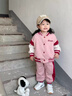 G.DUCKKIDS童裝女童春裝套裝兒童衣服女孩春秋季亮片兔子棒球服外套女 粉色【紅袖亮片兔子款】 110 尺碼4~5歲【100-110cm】 曬單實拍圖