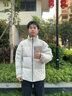 波司登（BOSIDENG）25年新款羽絨服男款時(shí)尚休閑短款立領(lǐng)防風(fēng)百搭休閑加厚保暖外套 白沙米|7A75 M 175/96A 體重約140-155斤 曬單實(shí)拍圖