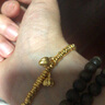 中國黃金（CHINA GOLD）足金999兩世歡黃金手鏈盤纏碎碎金手串送女友老婆生日禮物 金重約3.9g【送玫瑰禮盒】【今/次日達(dá)】 彈力繩 曬單實(shí)拍圖