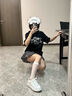 Semir厚底小白鞋春季爆款增高休閑麥昆鞋女SFYM251037 白黑 35 曬單實拍圖