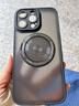 KEKLLE【膚感支點殼】適用iPhone15promax手機殼 蘋果15promax保護套磨砂抗指紋360°磁吸支架 午夜黑 曬單實拍圖