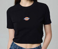 dickies女式短款LOGO短袖T恤 舒適百搭修身短袖 DK012314 Y 黑色 M 曬單實拍圖
