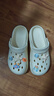 名創(chuàng)優(yōu)品（MINISO）洞洞鞋男女夏季外穿涼鞋防滑厚底踩屎感包頭涼拖鞋 卡其+海洋星星 曬單實拍圖