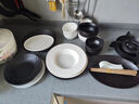井瓷景德鎮新款輕奢法式日式簡(jiǎn)約碗碟盤(pán)陶瓷高檔餐具整套裝喬遷送禮物 巖石紋理丨黑白色套裝丨36件丨 曬單實(shí)拍圖