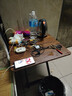 折疊桌餐桌家用小戶型吃飯桌簡易租房出租屋正方形小方桌子便攜式 胡桃+黑架【60*60*55cm】 曬單實拍圖