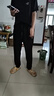 太子龍休閑褲男士夏季冰絲涼感寬松彈力戶外運(yùn)動(dòng)松緊腰束腳長(zhǎng)褲 黑色2XL 曬單實(shí)拍圖