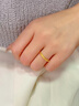中國黃金（CHINA GOLD）黃金戒指女足金冰川情侶戒指純金七夕情人節(jié)禮物送女友老婆 12#足金冰川戒指約0.7g 曬單實(shí)拍圖