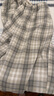 無(wú)印良品（MUJI）雙層紗織 棉質(zhì)家居服套裝 淡灰色格紋  L  曬單實(shí)拍圖