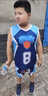 玉極虞男童夏裝背心套裝2025新款中大兒童裝夏季男孩運動(dòng)速干籃球服夏款 8號-藍色 120 碼(建議身高110) 曬單實(shí)拍圖