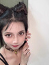 QMXD 小鈴鐺項圈女頸帶鏈子項鏈女項圈頸鏈k9小狗puppy牽引繩脖圈性感 黑色項圈+黑色牽引繩 曬單實(shí)拍圖