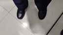 金日滿工作鞋女士上班皮鞋牛皮黑色防滑軟底舒適廚房專用女鞋防水防油 【二層牛皮】黑色軟底款39 曬單實(shí)拍圖