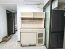 全友家居奶油風家具多功能餐邊柜一體靠墻小戶型家用折疊餐桌椅組合 多功能餐邊柜+折疊桌+硬面2軟包2 曬單實拍圖