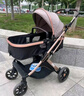 ANGI BABY嬰兒推車可坐可躺嬰兒車輕便折疊高景觀遛娃神器雙向避震手推車 卡其色【一體式睡艙】 曬單實拍圖