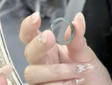 中國(guó)黃金（CHINA GOLD）玉翡翠戒指女冰種藍(lán)水指環(huán)玉石素圈尾七夕情人節(jié)禮物送女朋友老婆 翡翠戒指【12碼】 曬單實(shí)拍圖