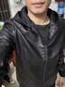 皮爾卡丹（pierre cardin）秋季新款連帽皮衣男外套潮流帥氣帶帽PU皮夾克男士休閑百搭機(jī)車服 黑色常規(guī) 4XL【適合160-190斤】 曬單實(shí)拍圖