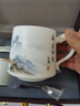 典躍手繪羊脂玉瓷茶杯高檔描金白瓷茶水分離泡茶杯過濾辦公室老板杯 大師手工-尊享杯(源遠流長) 曬單實拍圖