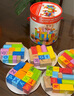 Hape(德國(guó))兒童積木玩具進(jìn)口山毛櫸80粒數(shù)字字母桶裝生日禮物E8402 曬單實(shí)拍圖
