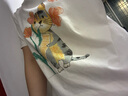茵曼2025夏季女裝新款透氣棉質(zhì)寬松喵咪印花萌趣圓領(lǐng)短袖T恤TEE 米白色 S 曬單實(shí)拍圖