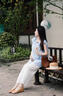 費(fèi)雪（Fisher-Price）孕婦亞麻闊腿褲春秋季薄款外穿大碼直筒微喇叭小個(gè)子九分休閑夏裝 原麻色 L【120-135斤適穿】 曬單實(shí)拍圖