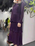 愛特愛（EITIE）輕禮服壓褶蛋糕裙高腰立領(lǐng)長袖連衣裙2025夏秋新款女裝B2507686 蒲粉66 L (165) 曬單實(shí)拍圖