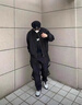 才俏夾克男春秋季新款外套男士寬松純色百搭情侶外套棒球服上衣 黑色 L 【建議120-140斤】 曬單實拍圖