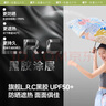 蕉下（beneunder）防紫外線(xiàn)五折口袋黑膠晴雨傘防曬傘BM665 葉舞 曬單實(shí)拍圖