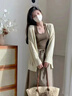 DGOV夏季新款針織開(kāi)衫薄外套女韓版寬松v領(lǐng)長(zhǎng)袖上衣冰絲防曬衣空調(diào)衫 牛油果綠  S 【80斤以下】 曬單實(shí)拍圖