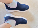 斯凱奇（Skechers）女鞋 一腳穿透氣健步鞋運(yùn)動(dòng)休閑鞋透氣媽媽鞋 15637-NVLV 37 曬單實(shí)拍圖