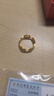 金小貅黃金戒指女足金999豬鼻子戒指時尚條戒亮面鏈條戒送朋友生日禮物 豬鼻子戒指 13號圈口 約1g 曬單實拍圖