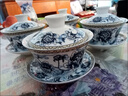 勤凱特大號三才蓋碗景德鎮(zhèn)青花陶瓷八寶茶碗三炮臺單個大容量泡茶茶具 大號(蘭牡丹) 320ml 曬單實拍圖