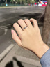 MZMZ鉑金戒指男pt950白金結(jié)訂求婚素圈時(shí)尚對(duì)戒情人節(jié)七夕禮物送女友 當(dāng)/次日達(dá)-輕奢-平面活口對(duì)戒 曬單實(shí)拍圖