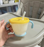 利其爾（Richell） 寶寶學(xué)飲杯兒童吸管水杯嬰兒訓(xùn)練杯暢飲杯吸管杯牛奶杯漱口杯 清新黃 曬單實拍圖