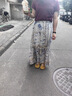 ELLE復(fù)古度假風(fēng)半身裙女2025夏季新款波嬉印花高腰顯瘦傘裙蛋糕裙 黃花 S 曬單實拍圖