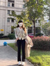 DGOV秋季溫柔風(fēng)黑白條紋針織衫女V領(lǐng)復(fù)古長(zhǎng)袖開衫毛衣女外搭薄外套女 白色條紋（偏白） S 【建議75-90斤】 曬單實(shí)拍圖