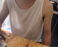 蕉內棉棉301H男士背心100%純棉窄肩全棉家居服春夏季無(wú)袖無(wú)側縫睡衣 曬單實(shí)拍圖
