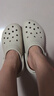 卡駱馳（crocs）厚底云朵洞洞鞋戶外休閑時尚一腳蹬沙灘鞋拖鞋 206750 206750-2Y2 37 -38 曬單實拍圖