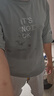 VACK夏季男裝短袖T恤男寬松半袖青少年男生五分袖男士t恤打底衫衣服男 703灰色 XL (115-135斤) 曬單實拍圖