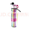 O2COOL噴霧水杯兒童學(xué)生噴水杯子成人戶外運(yùn)動(dòng)健身保冷降溫?cái)D壓軟水壺 彩條條紋590ml 曬單實(shí)拍圖